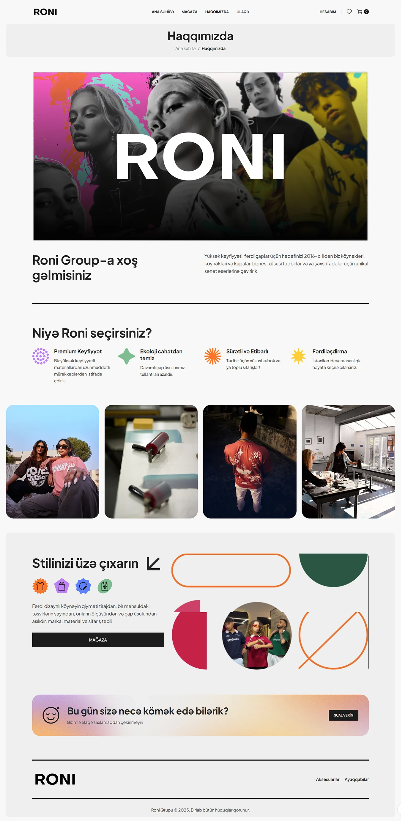 Roni Wear – About Us Page